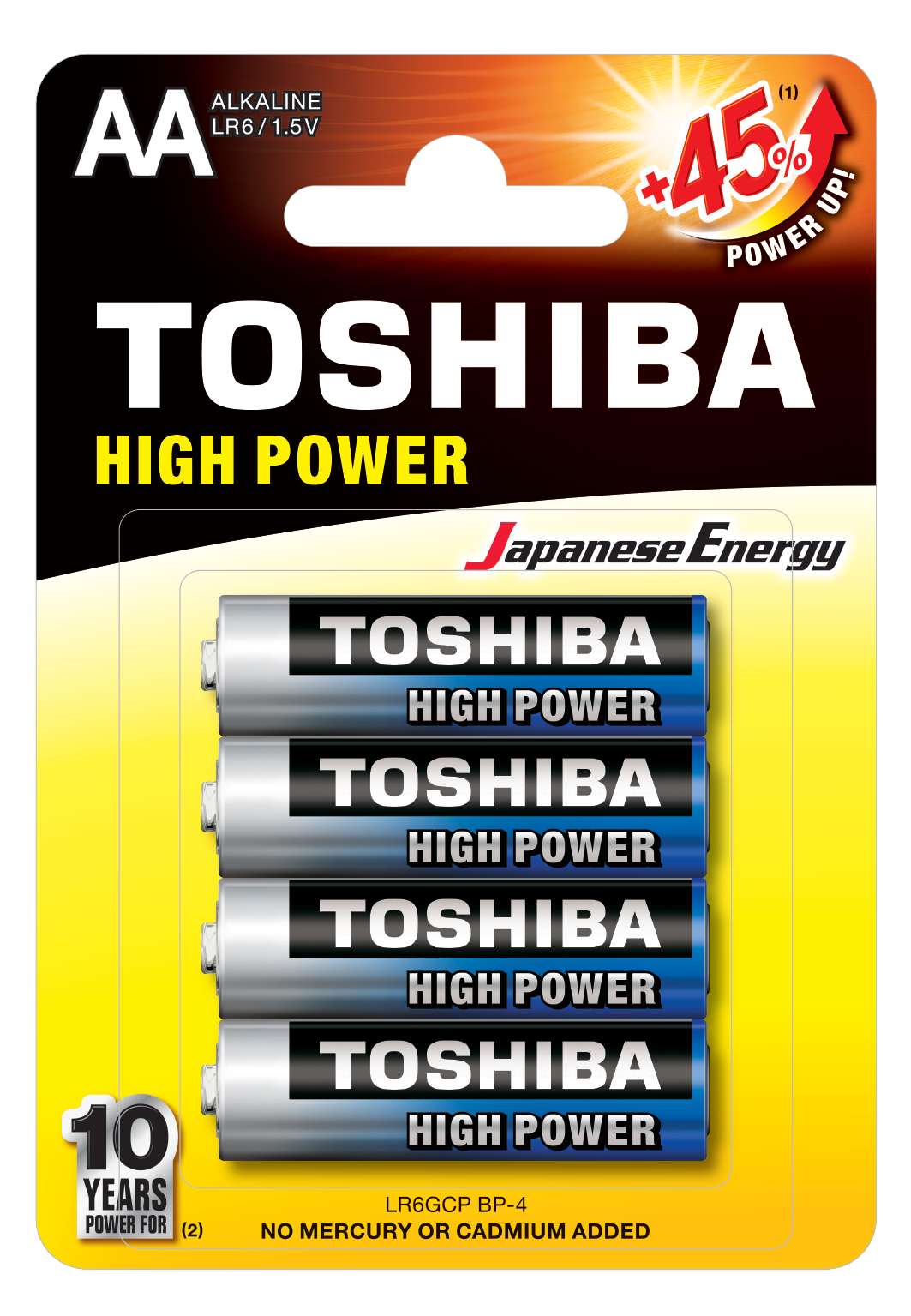 Toshiba High Power AA (blister 4 pcs) - LR6GCP BP-4