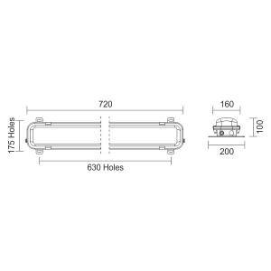 ΓΡΑΜΜΙΚΟ ΦΩΤΙΣΤΙΚΟ LED ΣΤΕΓΑΝΟ T8 2X9W