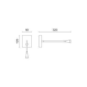 ΦΩΤΙΣΤΙΚΟ ΤΟΙΧΟΥ LED ΕΥΚΑΜΠΤΟ 3W 3000K
