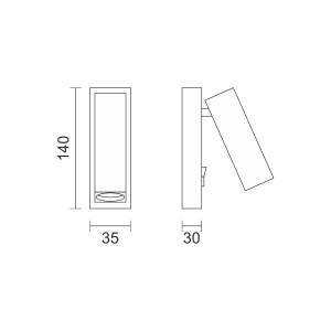 ΑΠΛΙΚΑ ΤΟΙΧΟΥ LED 3W 4000K