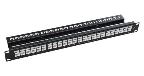 PATCH PANEL 19'' 24PORT Cat6 ΜΕ ΟΡΓΑΝΩΤΗ ΚΑΛΩΔΙΟΥ