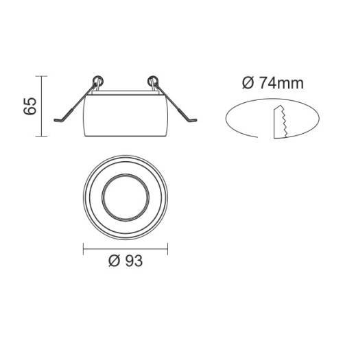 ΧΩΝΕΥΤΟ ΓΥΨΙΝΟ ΟΡΟΦΗΣ GU10 10W