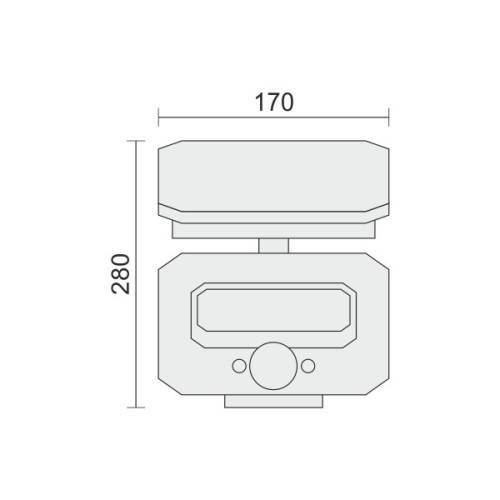ΗΛΙΑΚΟΣ ΠΡΟΒΟΛΕΑΣ ΕΔΑΦΟΥΣ ΜΕ ΑΙΣΘΗΤΗΡΑ PIR 8W 6500K