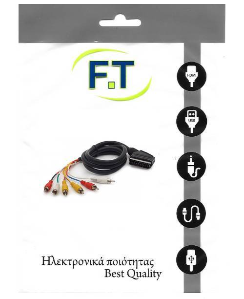 1.00.004 SCART - 6 RCA 1.3M