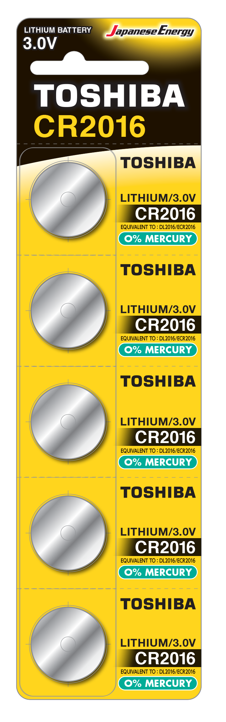 Toshiba CR2016 (blister 5 pcs) - CR2016 CP-5C