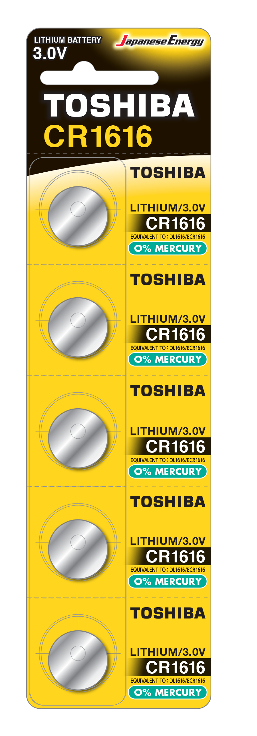 Toshiba CR1616 (blister 5 pcs) - CR1616 PW BP-5N