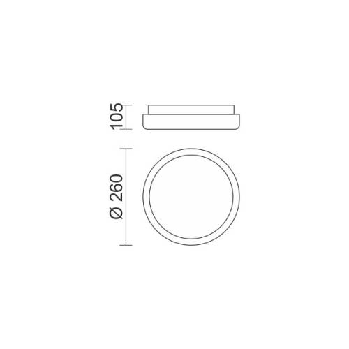 ΠΛΑΦΟΝΙΕΡΑ LED ΟΡΟΦΗΣ 15W 3000K