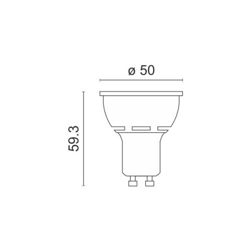 ΛΑΜΠΤΗΡAΣ LED GU10 9W 6000K