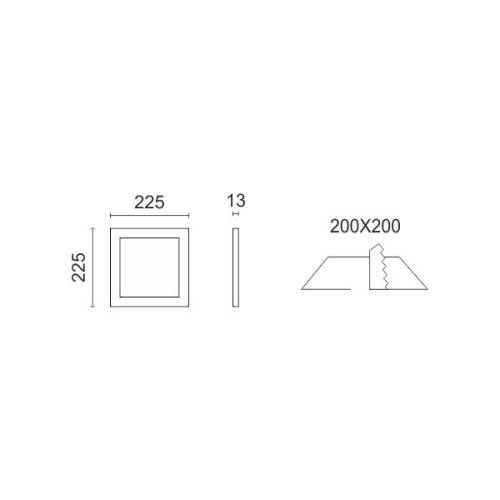 ΧΩΝΕΥΤΟ ΛΕΠΤΟ LED ΟΡΟΦΗΣ 20W 3000K