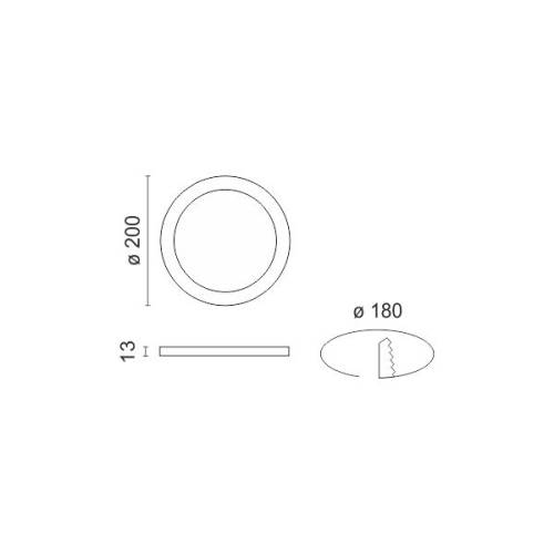ΧΩΝΕΥΤΟ ΛΕΠΤΟ LED ΟΡΟΦΗΣ 15W 4000K