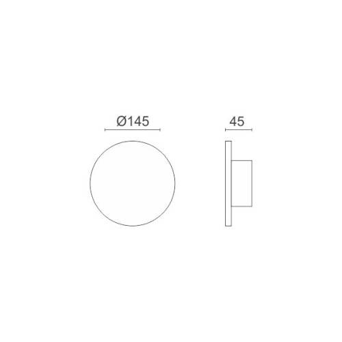 ΑΠΛΙΚΑ ΤΟΙΧΟΥ LED 8W 3000K