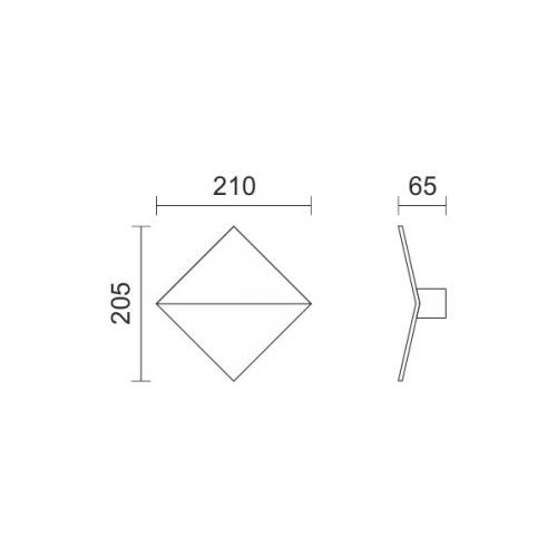 ΑΠΛΙΚΑ ΤΟΙΧΟΥ LED 6W 3000K