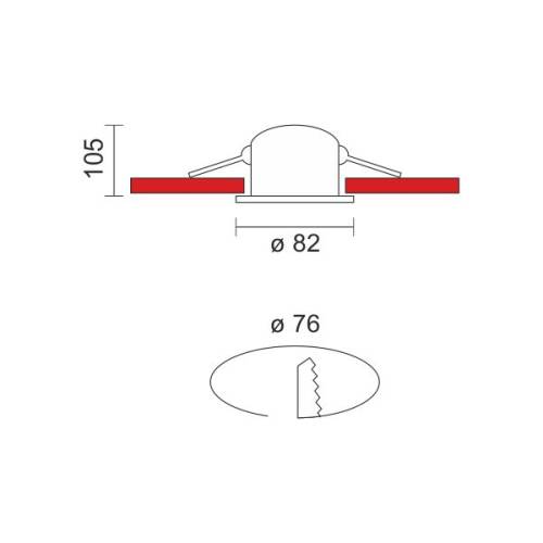 ΧΩΝΕΥΤΟ LED ΟΡΟΦΗΣ 10W 4000K