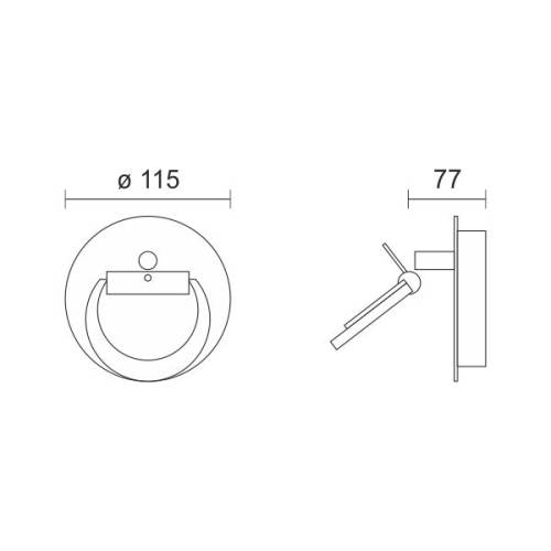 ΑΠΛΙΚΑ ΤΟΙΧΟΥ LED 6W 4000K