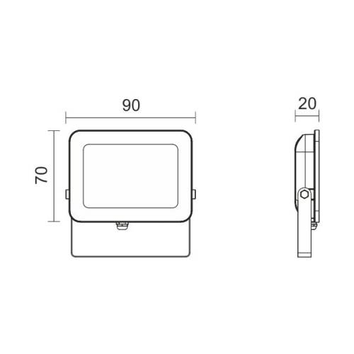 ΠΡΟΒΟΛΕAΣ LED SLIM SMD 10W 6000K