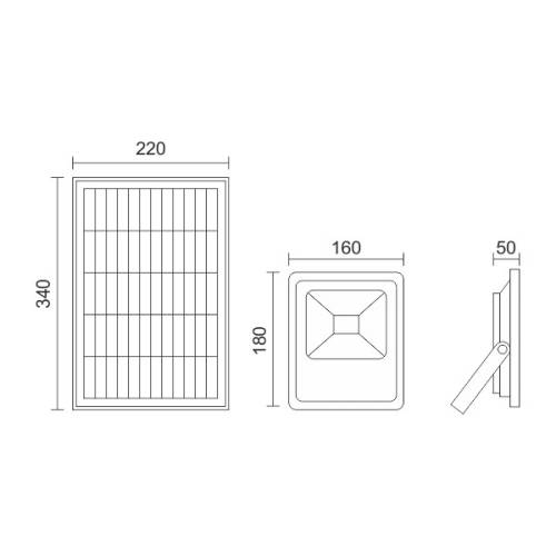 ΗΛΙΑΚΟΣ ΠΡΟΒΟΛΕΑΣ LED ΜΕ ΑΙΣΘΗΤΗΡΑΣ 30W 6500K