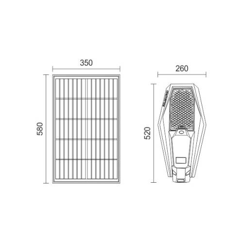ΗΛΙΑΚΟ ΦΩΤΙΣΤΙΚΟ ΔΡΟΜΟΥ LED ΜΕ ΤΗΛΕΧΕΙΡΙΣΤΗΡΙΟ 200W 6000K