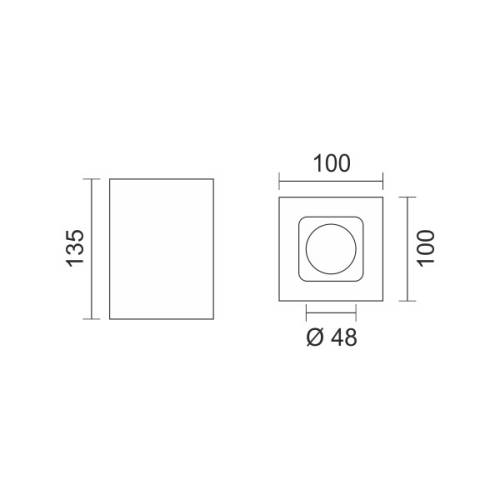 ΧΩΝΕΥΤΟ ΓΥΨΙΝΟ ΟΡΟΦΗΣ GU10 10W