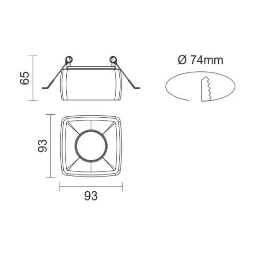 ΧΩΝΕΥΤΟ ΓΥΨΙΝΟ ΟΡΟΦΗΣ GU10 10W