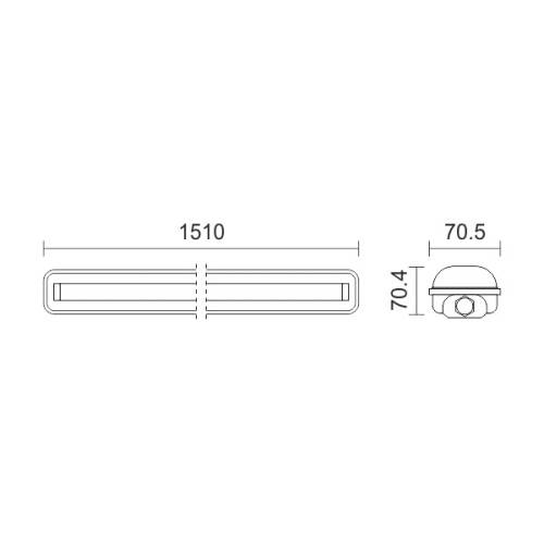 ΓΡΑΜΜΙΚΟ ΦΩΤΙΣΤΙΚΟ LED ΣΤΕΓΑΝΑ 52W 4000K