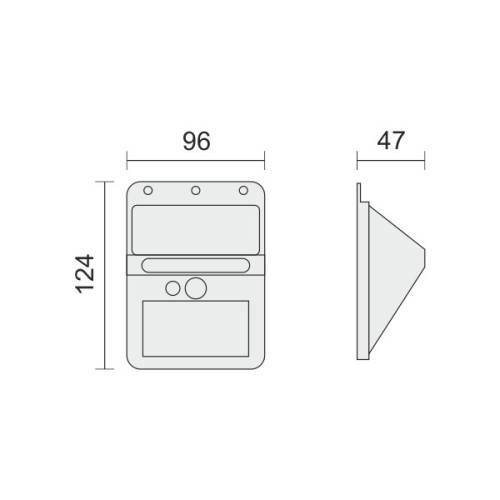 ΗΛΙΑΚΟ ΦΩΤΙΣΤΙΚΟ ΤΟΙΧΟΥ LED ΜΕ ΑΙΣΘΗΤΗΡΑ PIR 2W 6000K